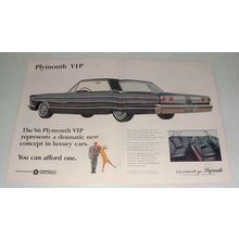 1966 Plymouth VIP Car Ad - Dramatic Concept in Luxury