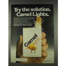 1978 Camel Lights Cigarettes Ad - Try the Solution