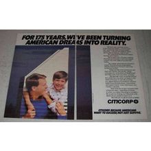 1987 Citicorp Bank Ad - Turning Dreams Into Reality