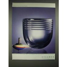 1988 Steuben Tall Momemtum Vase Ad, Peter Aldridge