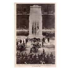 UNKNOWN WARRIOR CORTEGE, CENOTAPH, LONDON unused vintage postcard 11/11/1920 =