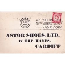 Astor Shoes Shoe Shop Cardiff Welsh Advertising Postcard