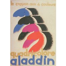 Aladdin Crayons Artist Advertisement from 1927 Poster Postcard