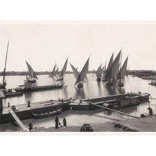 Egyptian Sailing Boats Ship Pres Du Caire 1929 Photo Postcard