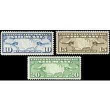 C7-9, Mint VF NH Complete Set of Three Airmail Stamps (Stock photo) Stuart Katz
