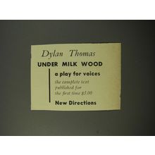 1954 New Directions Book Advertisement - Under Milk Wood by Dylan Thomas