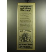 1975 Nils Lofgren Album Advertisement - It's the best rock album this year