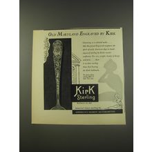 1956 Kirk Sterling Silverware Advertisement - Old Maryland