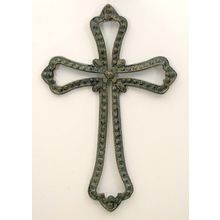 Cast Iron Open Cross in Verdigris
