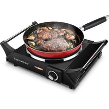 Techwood Hot Plate Portable Electric Stove 1500W Countertop Single Burner with A