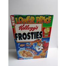 Kellogg`s 1998 Frosties Cereal Box EMPTY Great Frosties Mug Offer