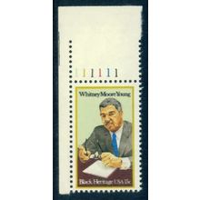 1875 15c Whitney Young Fine MNH P#S UL 111111 ZA1392