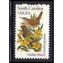 1992 20c Birds/Flowers of South Carolina Fine MNH Dry Gum V1649 (2)