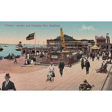 Southsea Victory Anchor Antique Postcard