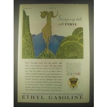 1931 Ethyl Gasoline Ad - Art by Stark Davis