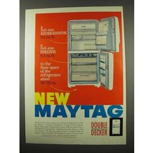 1956 Maytag Double Decker Refrigerator Ad