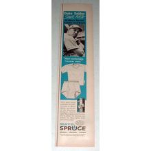 1956 Mayo Spruce Underwear Ad w/ Duke Snider