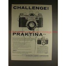 1956 Praktina FX Camera Ad - Challenge, NICE!!