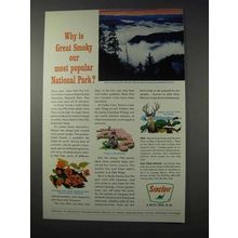 1963 Sinclair Oil Ad - Great Smoky National Park