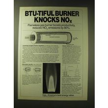 1989 American Gas Association Ad - BTU-tiful Burner knocks Nox