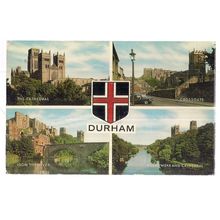 DURHAM, multiview unused postcard by J Salmon =