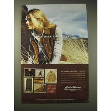 2003 Eddie Bauer Washable Seattle Suede Collection Ad - Wash. Wear. Live.