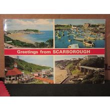 multiview, SCARBOROUGH, YORKSHIRE. used postcard, by E T W Dennis 1980 pm =