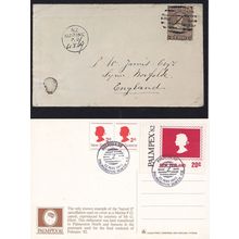 Palmpex 82 Barred Z Cancellation Stamp 2x Postcard New Zealand FDC