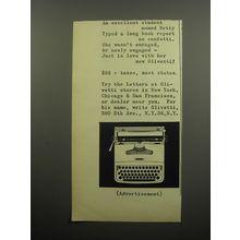 1955 Olivetti Lettera Typewriter Ad - An excellent student named Betty