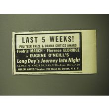 1958 Long Day's Journey Into Night Play Ad - Last 5 weeks