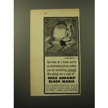 1960 Simon and Schuster Book Advertisement - Black Maria by Charles Addams