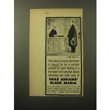 1960 Simon and Schuster Book Ad - Black Maria by Charles Addams