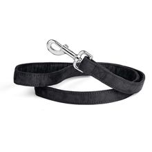 Comfort Microfiber Flat Dog Leash Black 1" 6ft