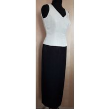 Richards Classic Suit: Cream Top 12 UK Black Skirt 10 UK