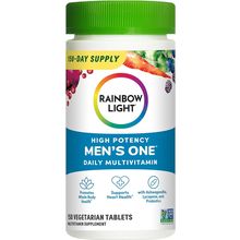 Rainbow Light Mens One High Potency Daily Multivitamin, Vegetarian, 150 Ct., Pac