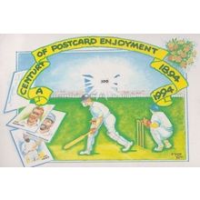 Yorkshire Leeds Cricket Team 1994 Card Fayre Advertising Postcard