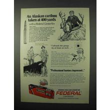 1975 Federal Cartridges Ad - An Alaskan Caribou
