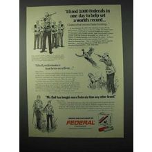1975 Federal Cartridges Ad - Fired 3,000 In One Day