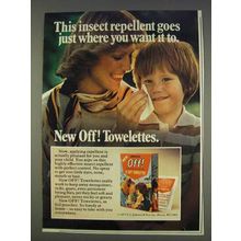 1977 Off! Towelettes Ad - Insect Repellent