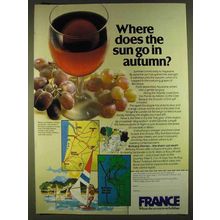 1980 France Tourism Ad - Where Does the Sun Go?