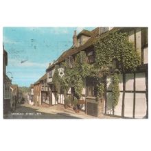 MERMAID STREET, RYE, EAST SUSSEX vintage used postcard by J. Salmon 1976 pm =