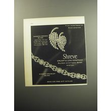1957 Shreve Crump & Low Jewelry Advertisement - Diamond Brooch $4,400