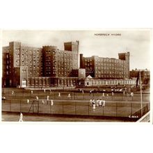 Tennis Courts at Norbreck Hydro Lancashire WW2 Real Photo Postcard