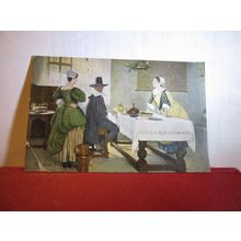 BETWEEN TWO FIRES by Francis Davis Millet used antique postcard =