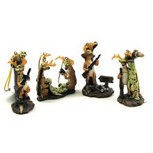 Comical Deer Hunter Ornament Priced Each