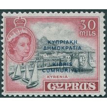 Cyprus 1960 30m black & carmine-lake Republic SG195 unused