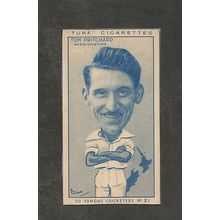 CC Turf Famous Cricketers 1950 # 21 Tom Pritchard Warwickshire