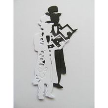 6 x Spellbinders Die Cuts Carol Singer - Black & White