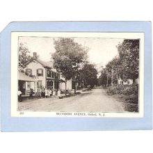 New Jersey Oxford Belvidere Avenue Street Scene w/Old Car~2911