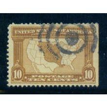 Used 327 10c Map of Louisiana Purchase Almost Very Fine C2709